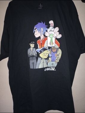 Gorillaz Black Short-Sleeve Graphic Tee